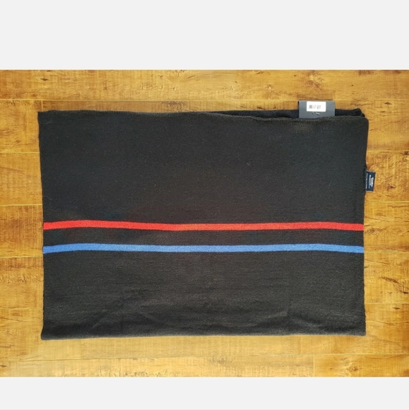 TOMMY HILFIGER "H" Block Font Soft Acrylic Knit Scarf 68"x24" + Scarf Hanger - Picture 2 of 7
